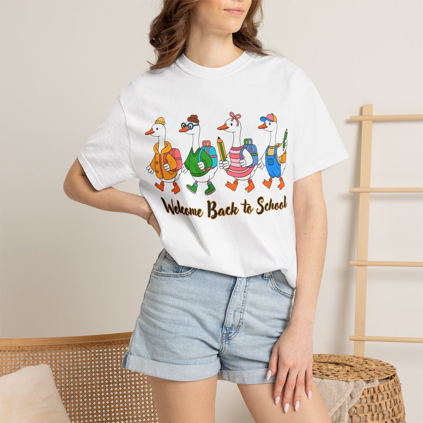 Welcome Back to School Ducks Tee - Comfort Colors