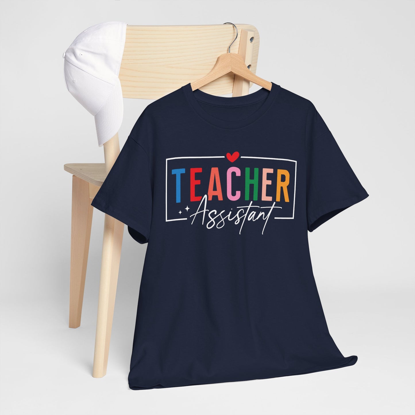 Teacher Assistant Colorful Dark Tee — Gildan Heavy Cotton