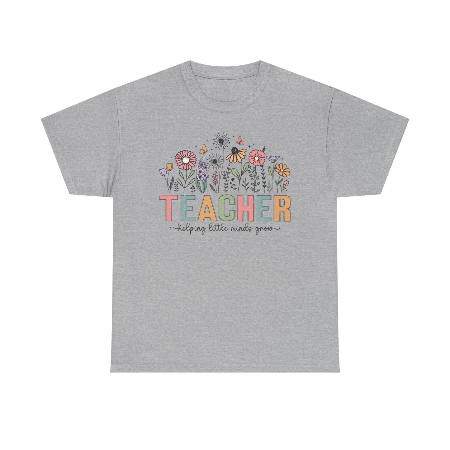 Teacher Floral T-Shirt — Gildan Heavy Cotton