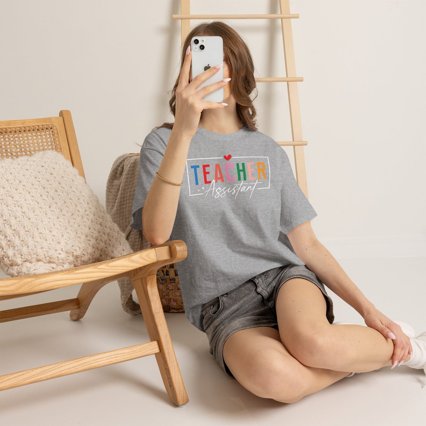 Teacher Assistant Colorful Dark Tee — Gildan Heavy Cotton