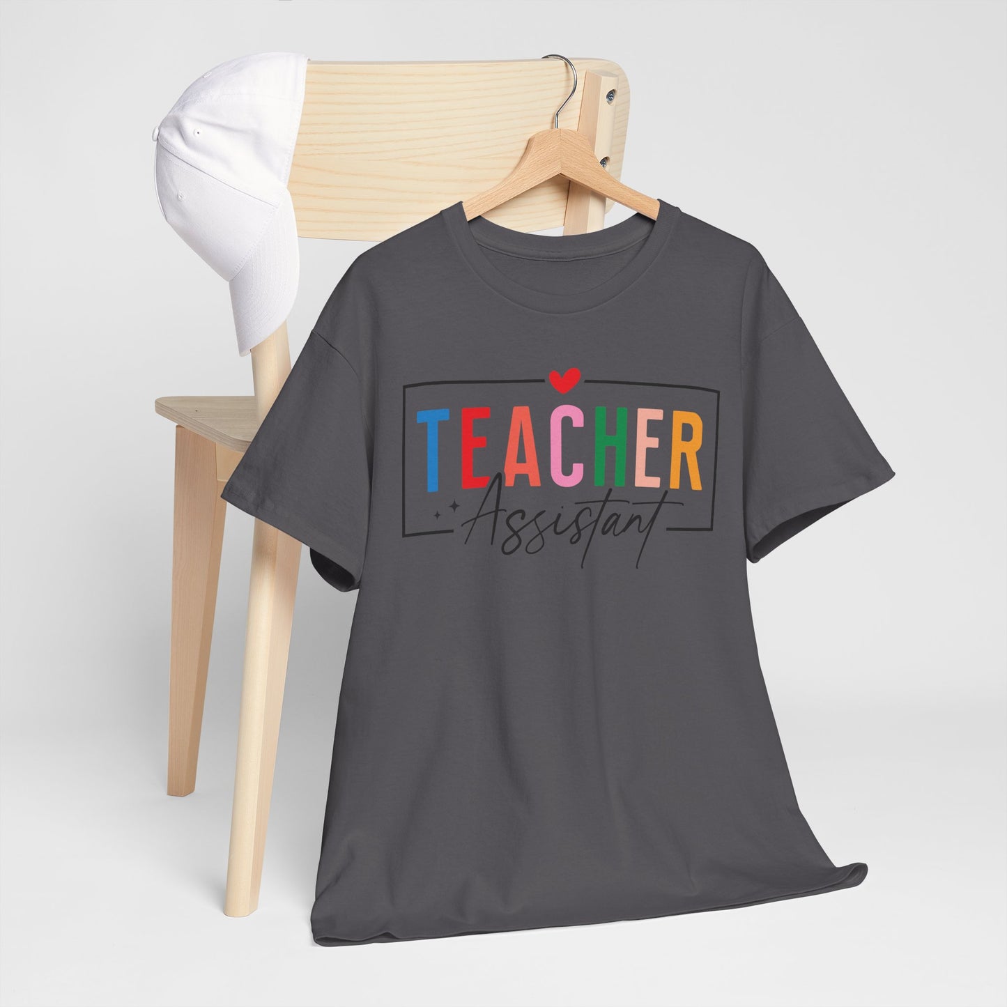 Teacher Assistant Colorful Light Tee — Gildan Heavy Cotton