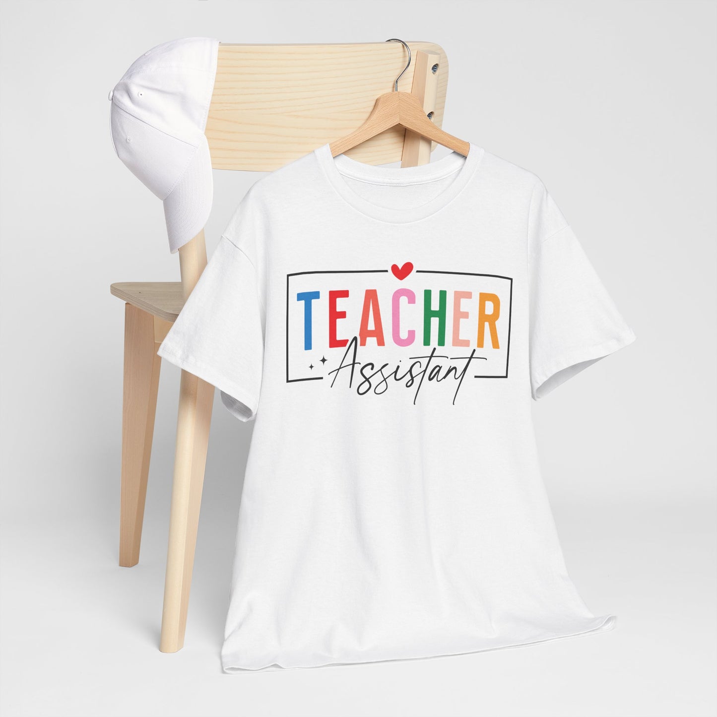 Teacher Assistant Colorful Light Tee — Gildan Heavy Cotton