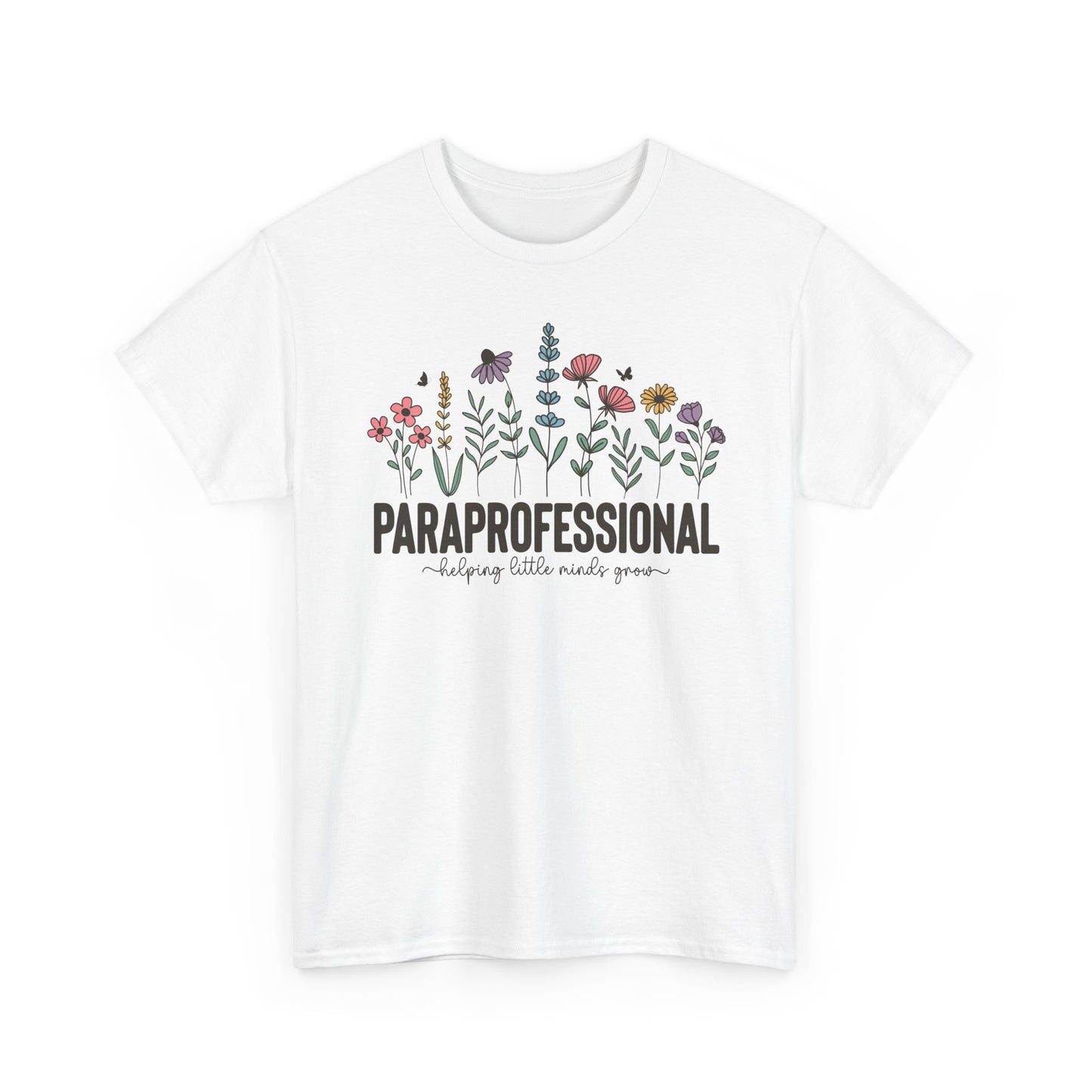 Paraprofessional Floral Tee — Gildan Heavy Cotton