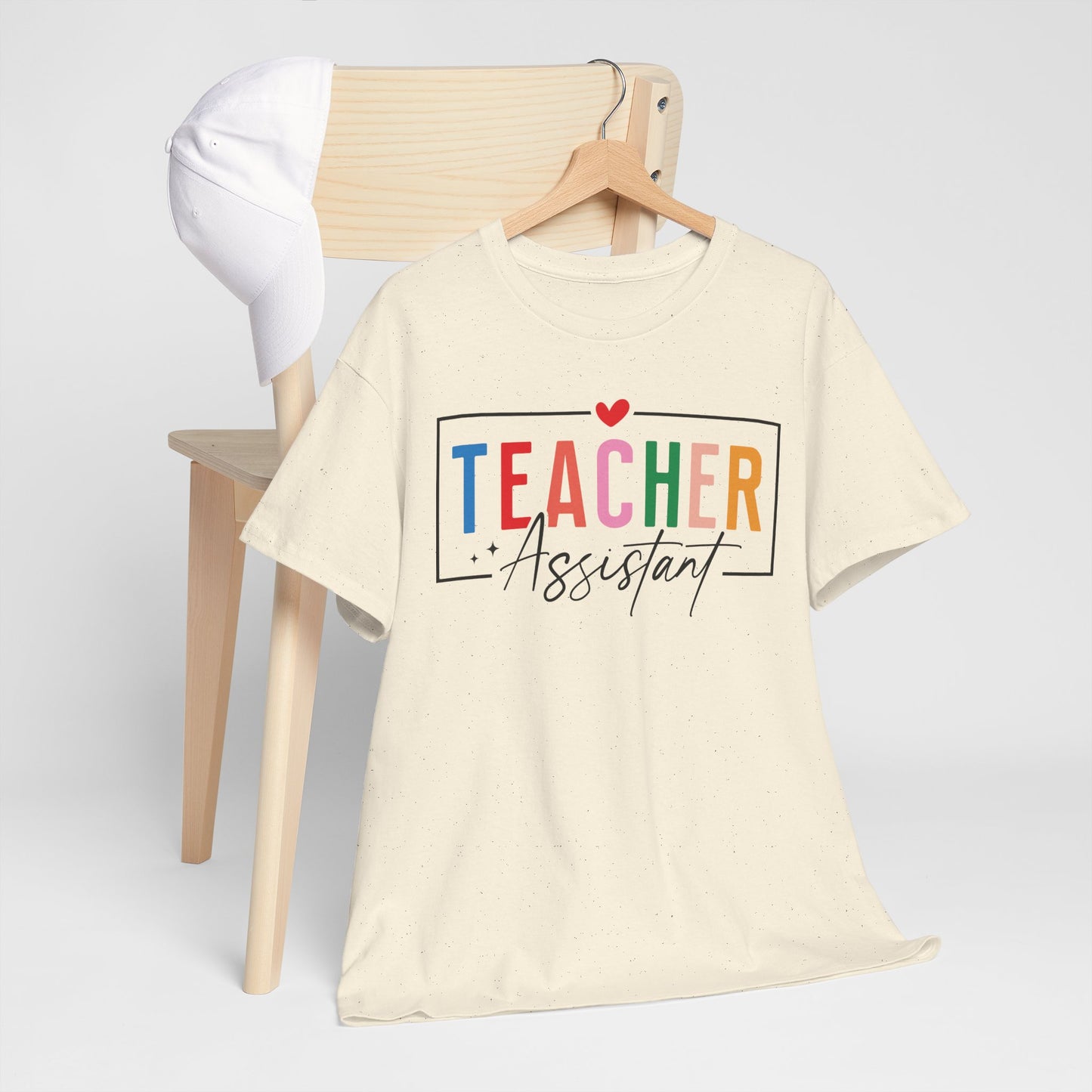 Teacher Assistant Colorful Light Tee — Gildan Heavy Cotton