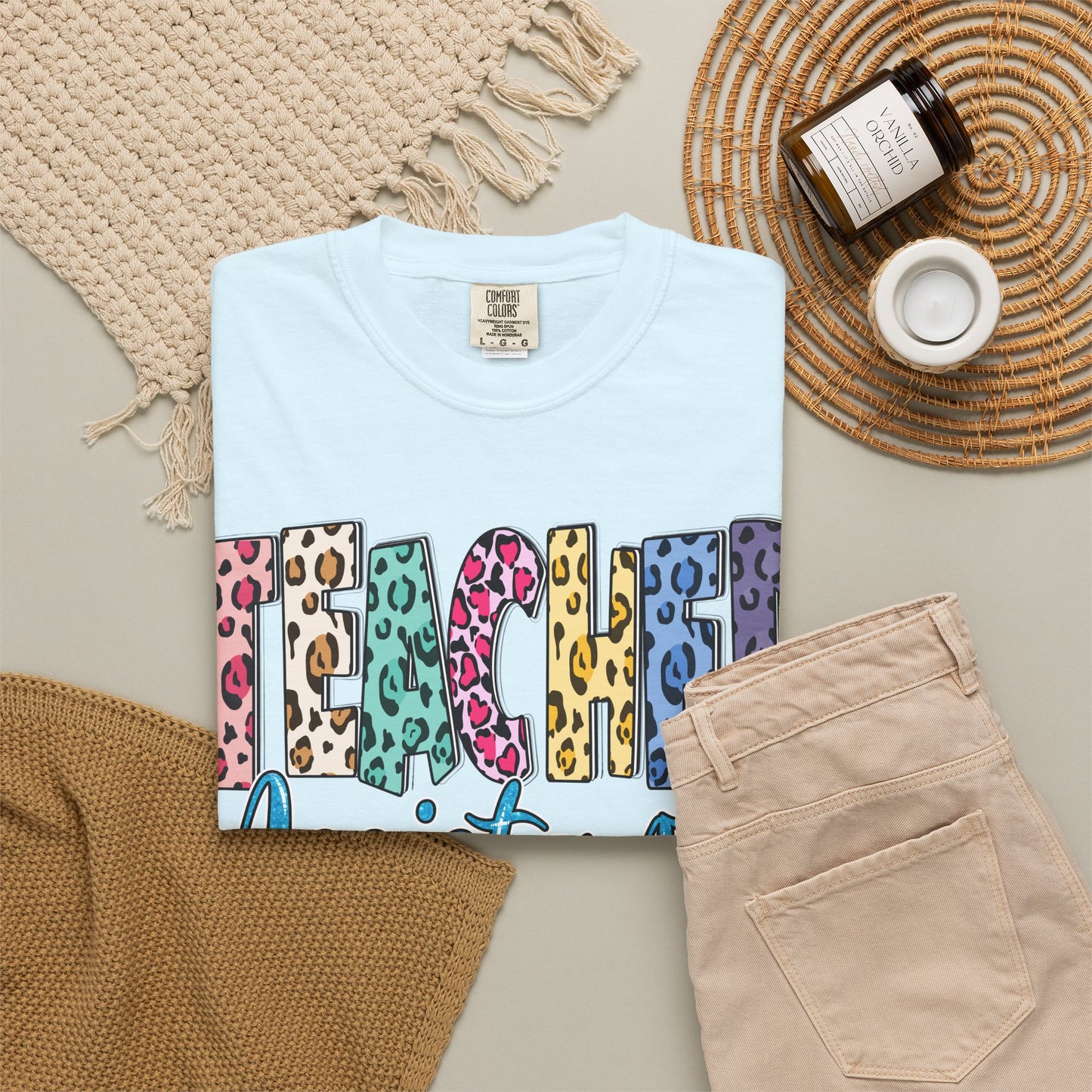 Teacher Assistant Leopard Print Tee -- Comfort Colors