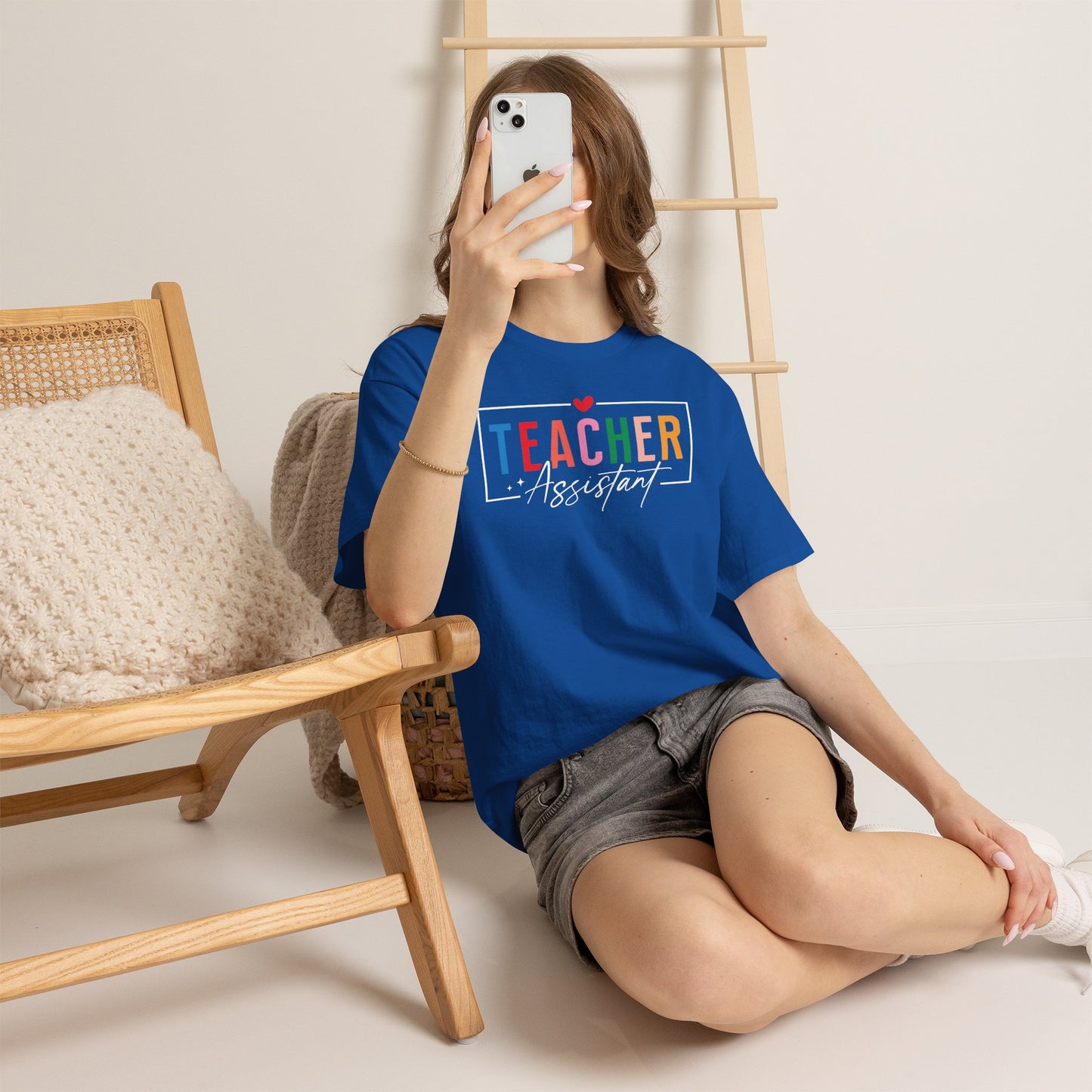 Teacher Assistant Colorful Dark Tee — Gildan Heavy Cotton