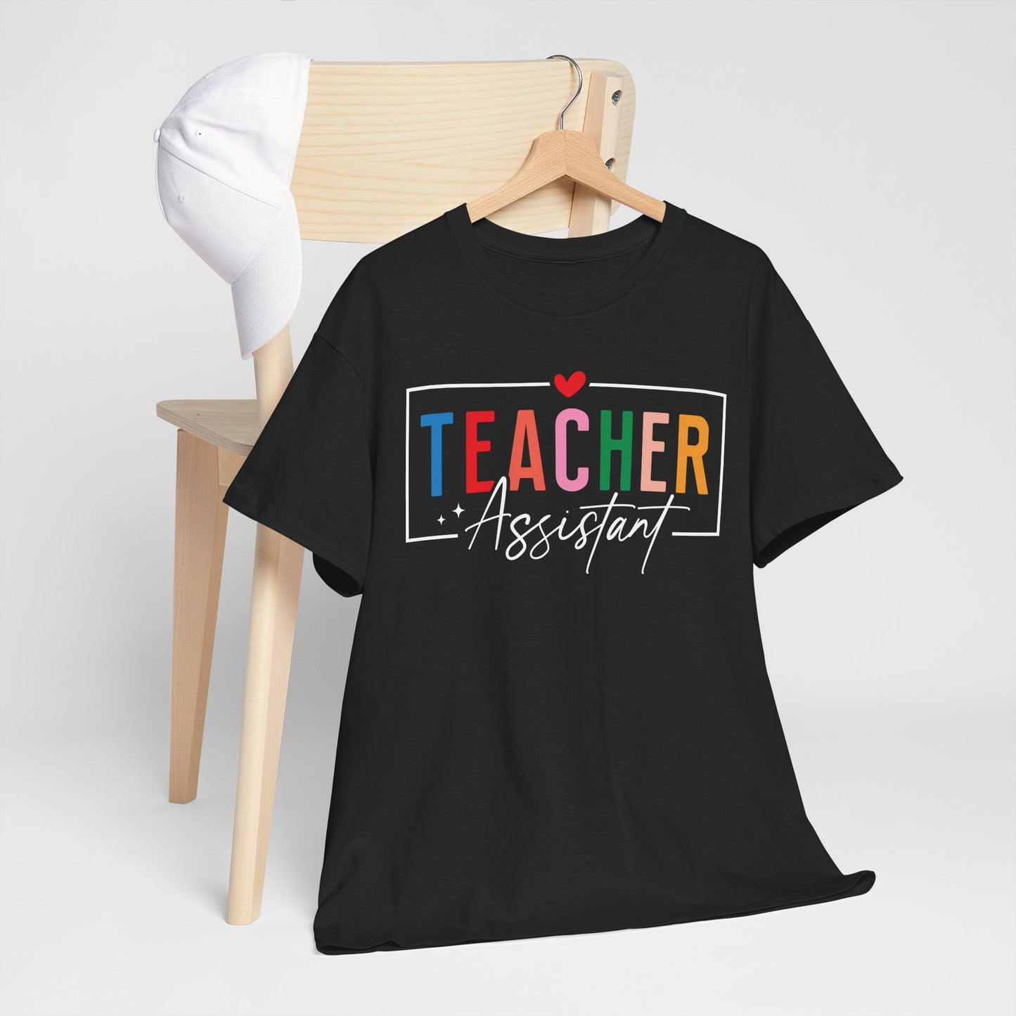Teacher Assistant Colorful Dark Tee — Gildan Heavy Cotton