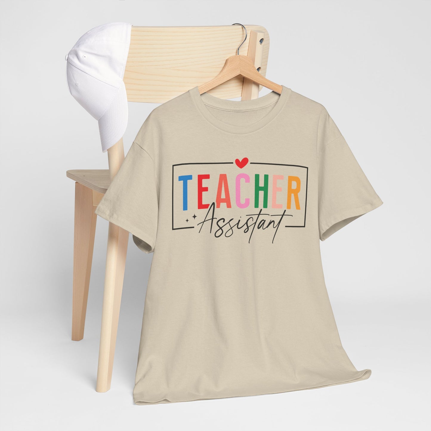 Teacher Assistant Colorful Light Tee — Gildan Heavy Cotton