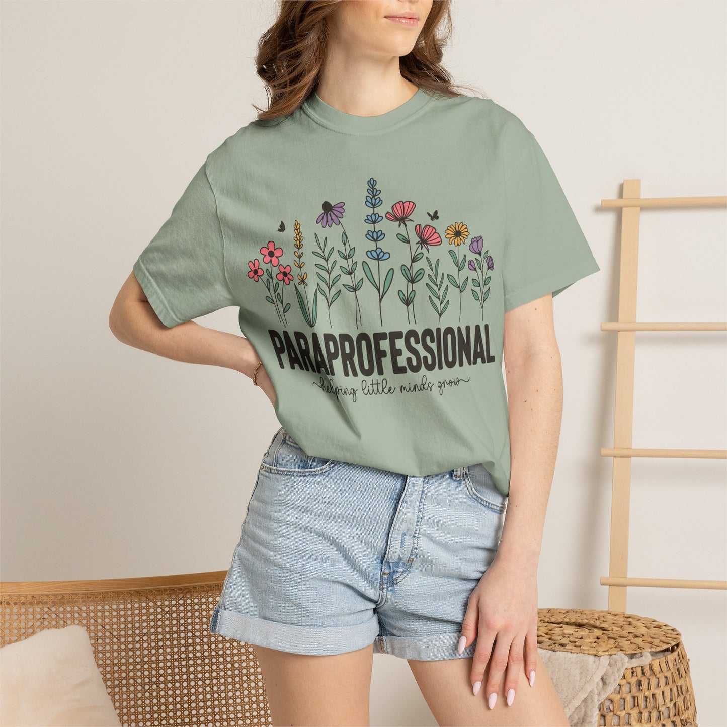 Paraprofessional Floral T‑Shirt - Comfort Colors