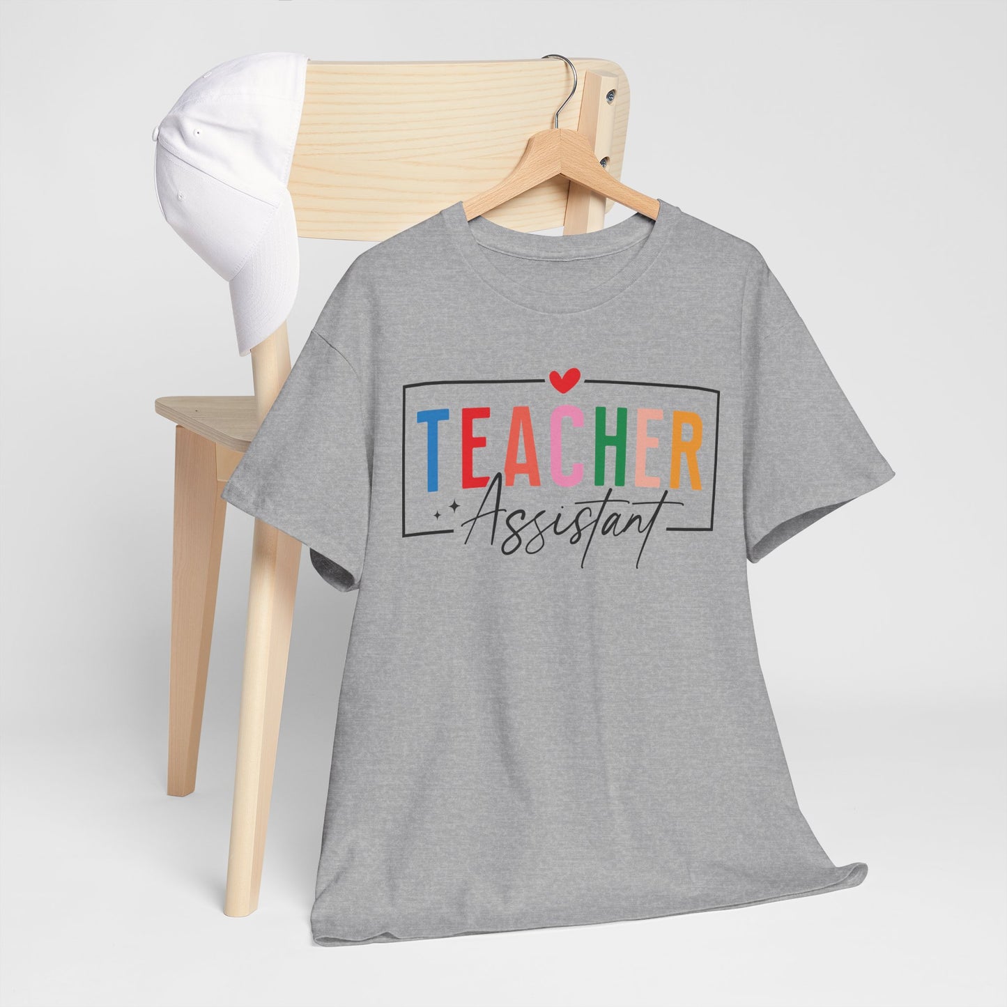 Teacher Assistant Colorful Light Tee — Gildan Heavy Cotton