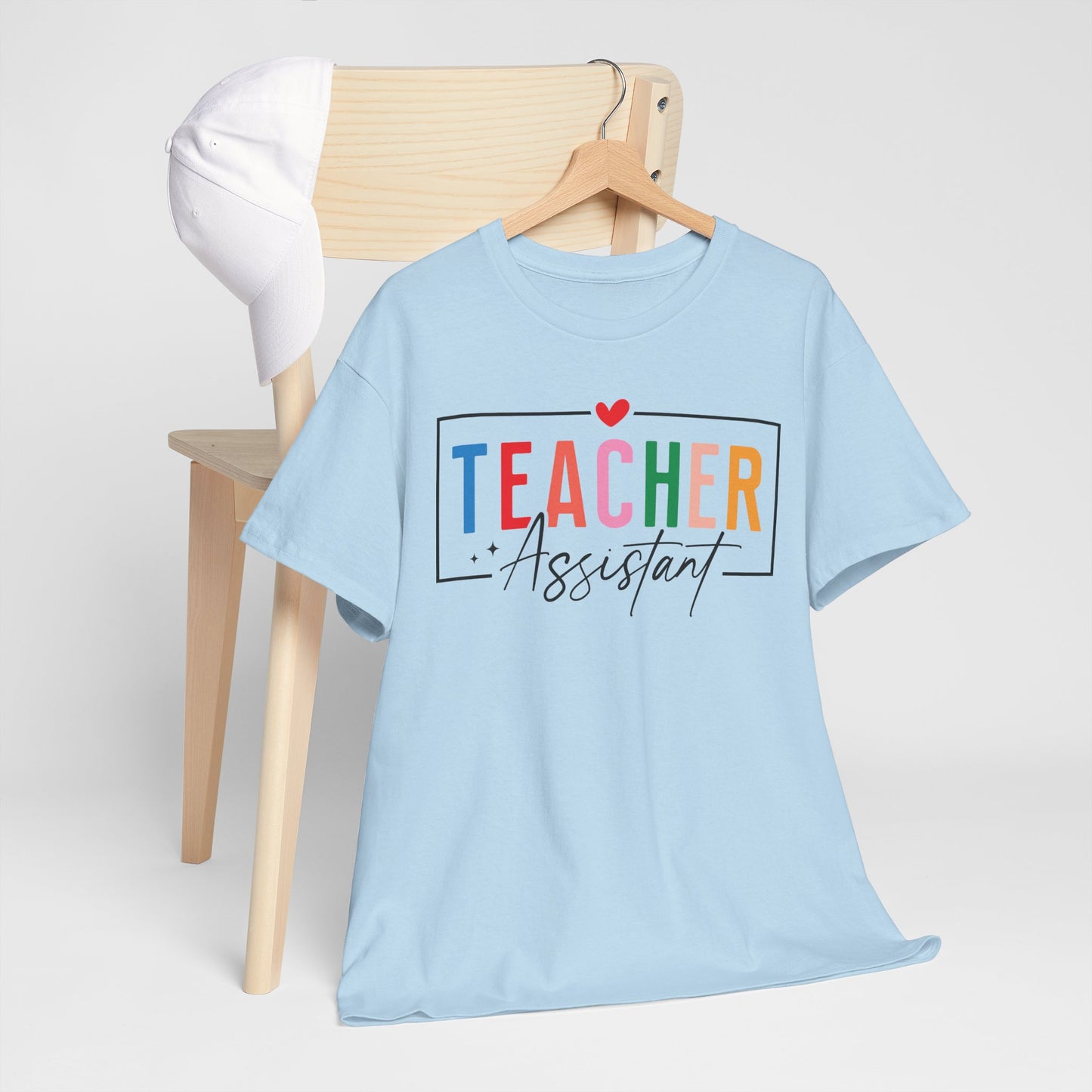 Teacher Assistant Colorful Light Tee — Gildan Heavy Cotton