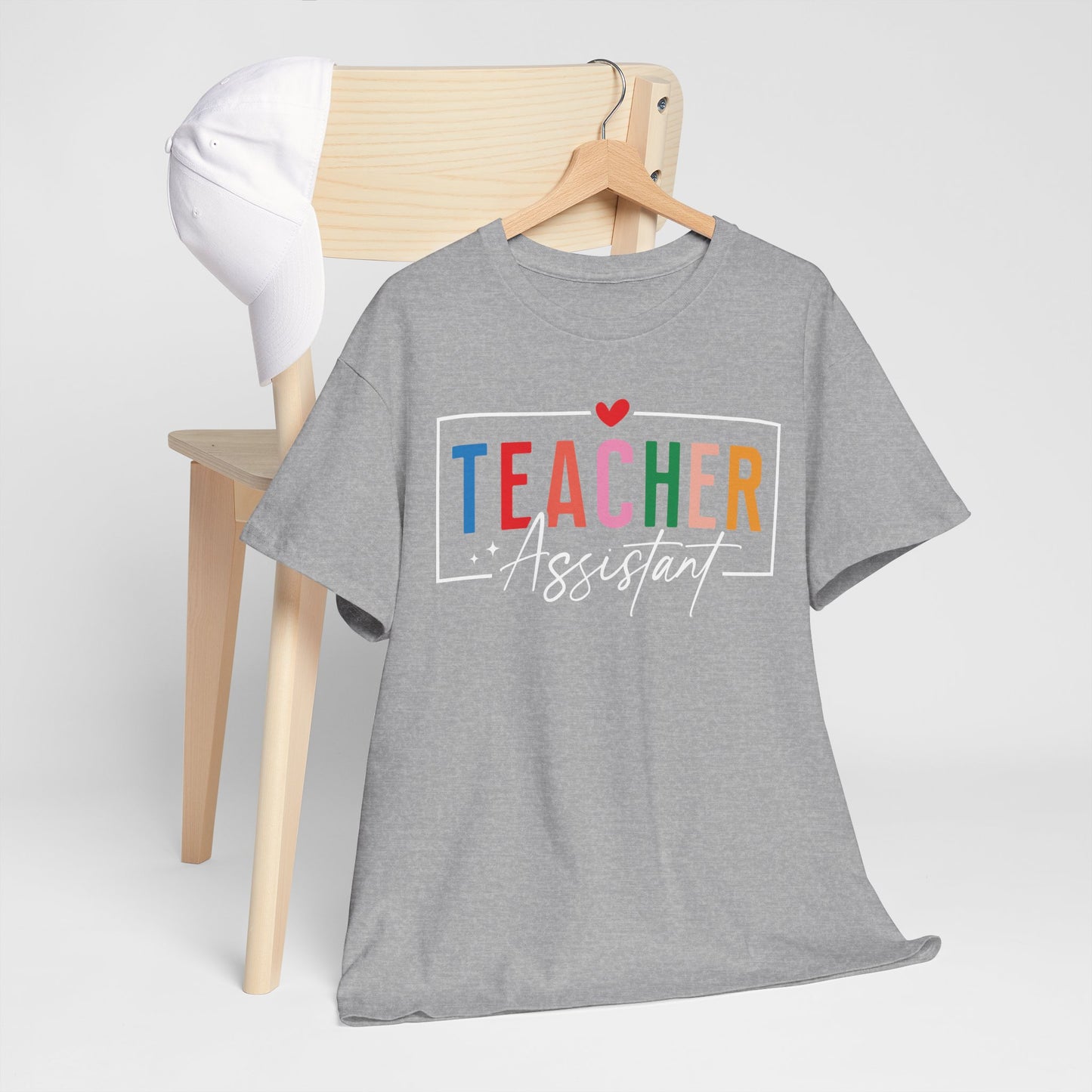 Teacher Assistant Colorful Dark Tee — Gildan Heavy Cotton