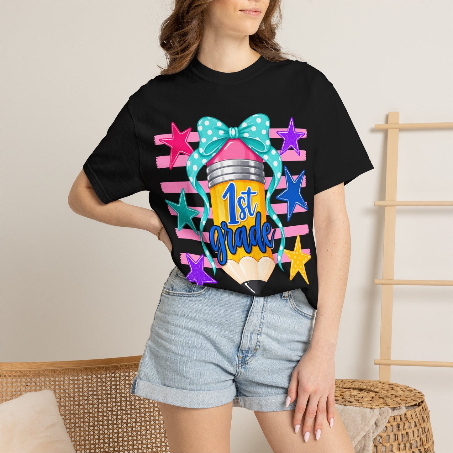 1st Grade Pencil Tee - Comfort Colors