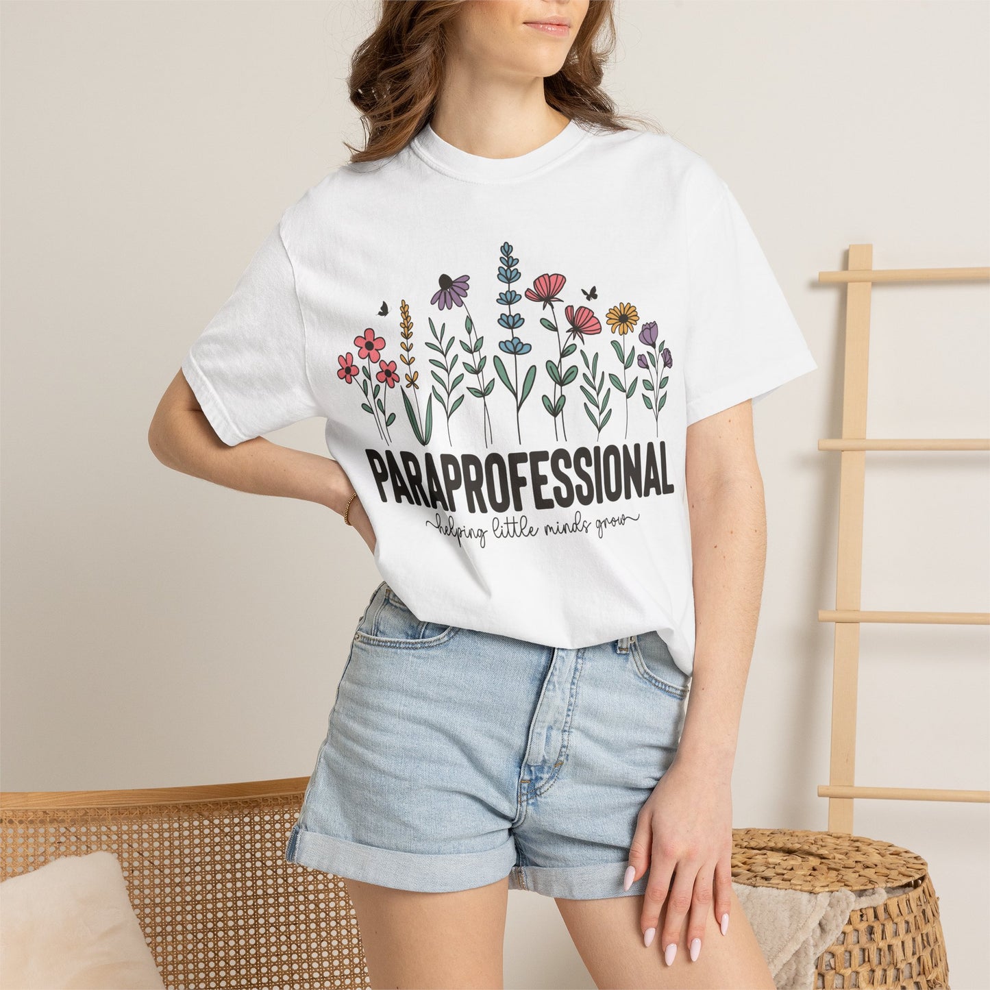 Paraprofessional Floral T‑Shirt - Comfort Colors
