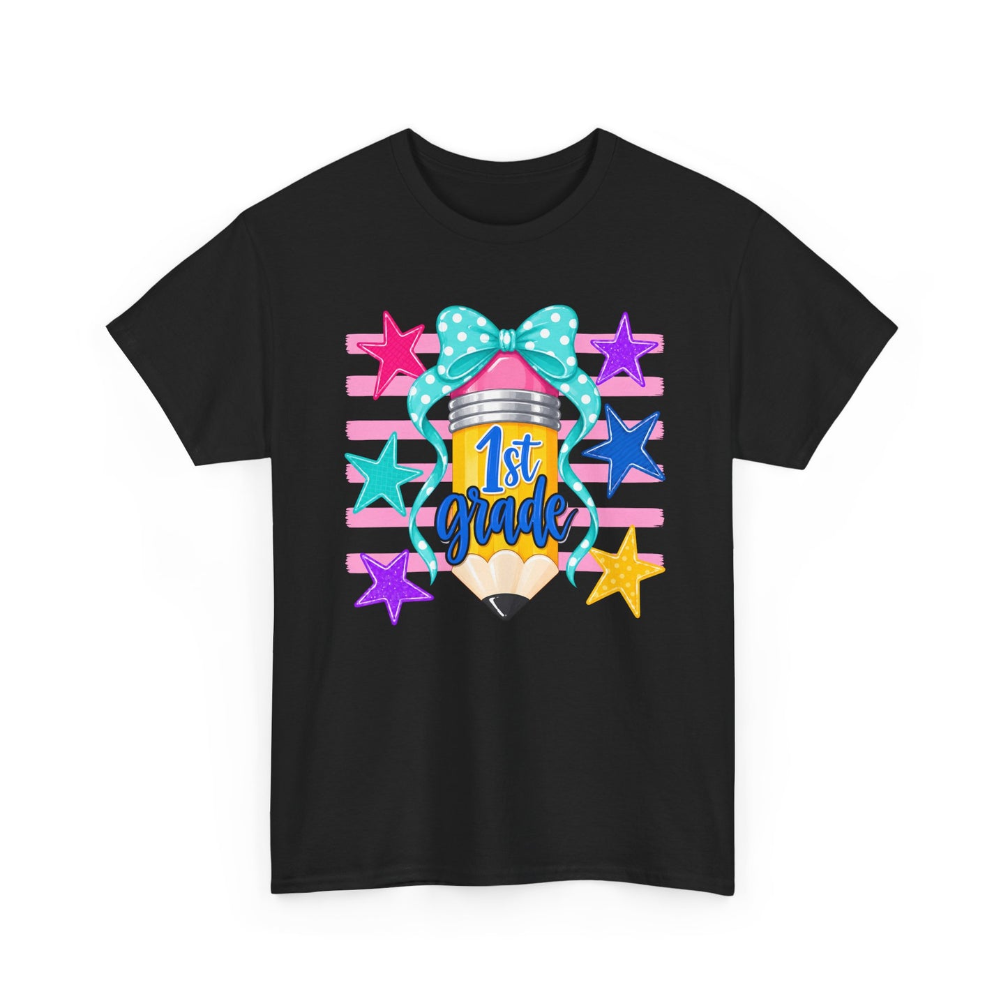1st Grade Pencil Tee - Gildan Heavy Cotton
