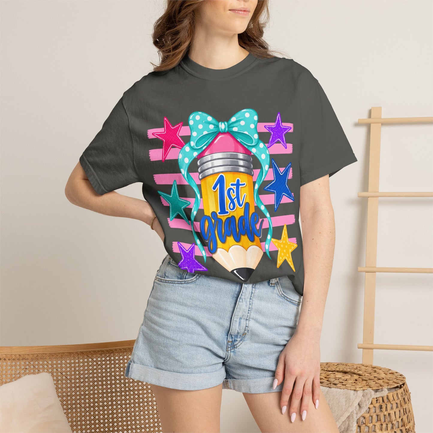 1st Grade Pencil Tee - Comfort Colors