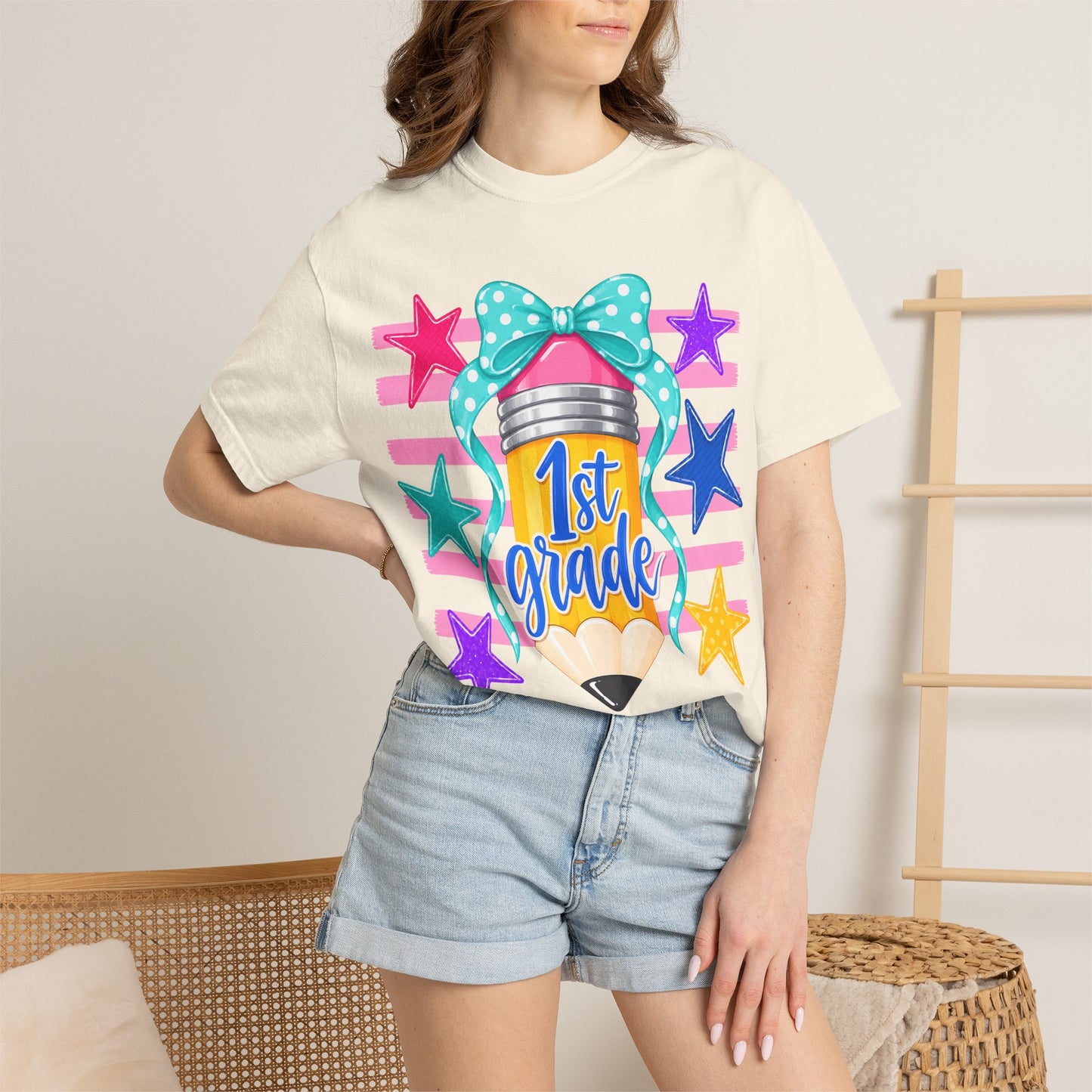 1st Grade Pencil Tee - Comfort Colors