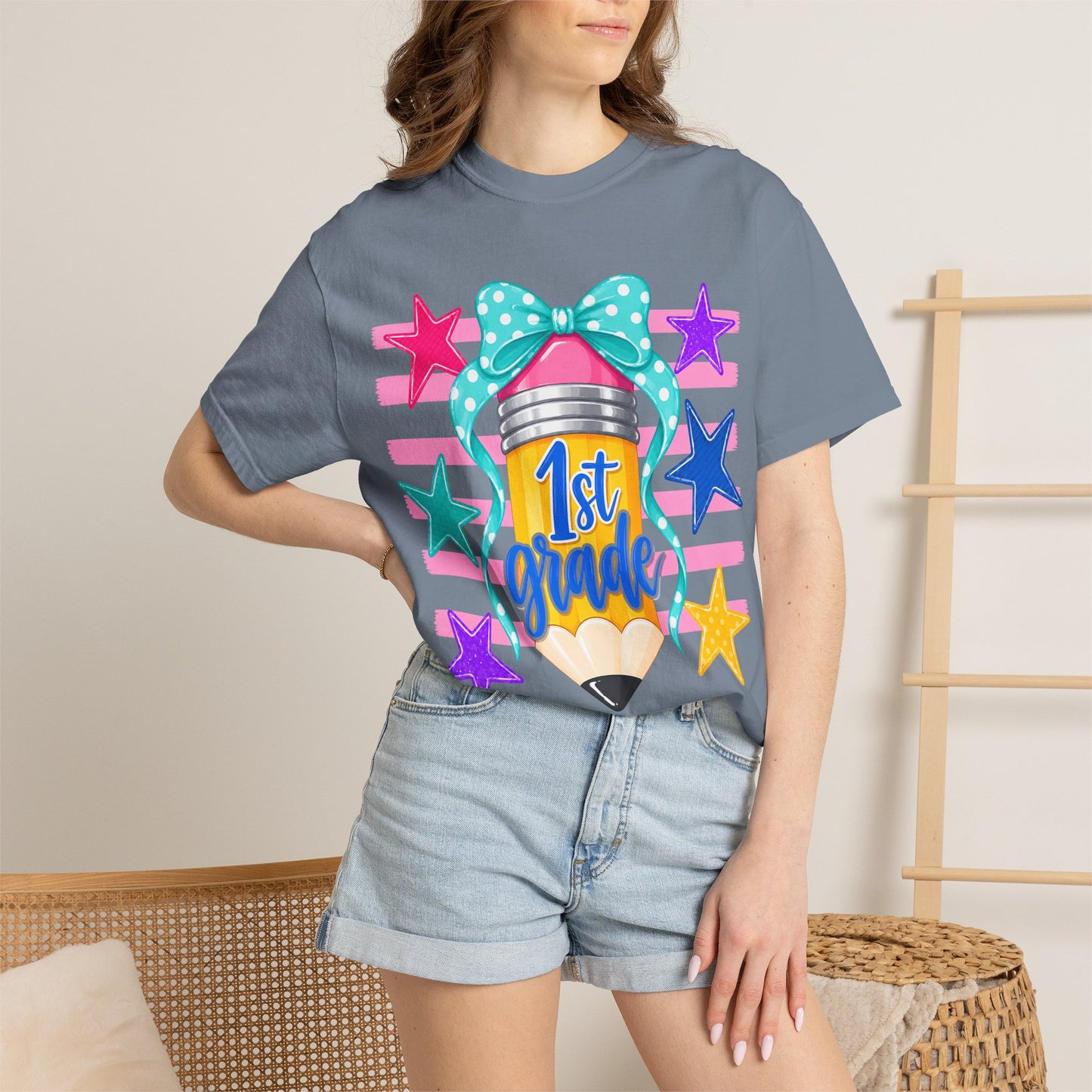 1st Grade Pencil Tee - Comfort Colors