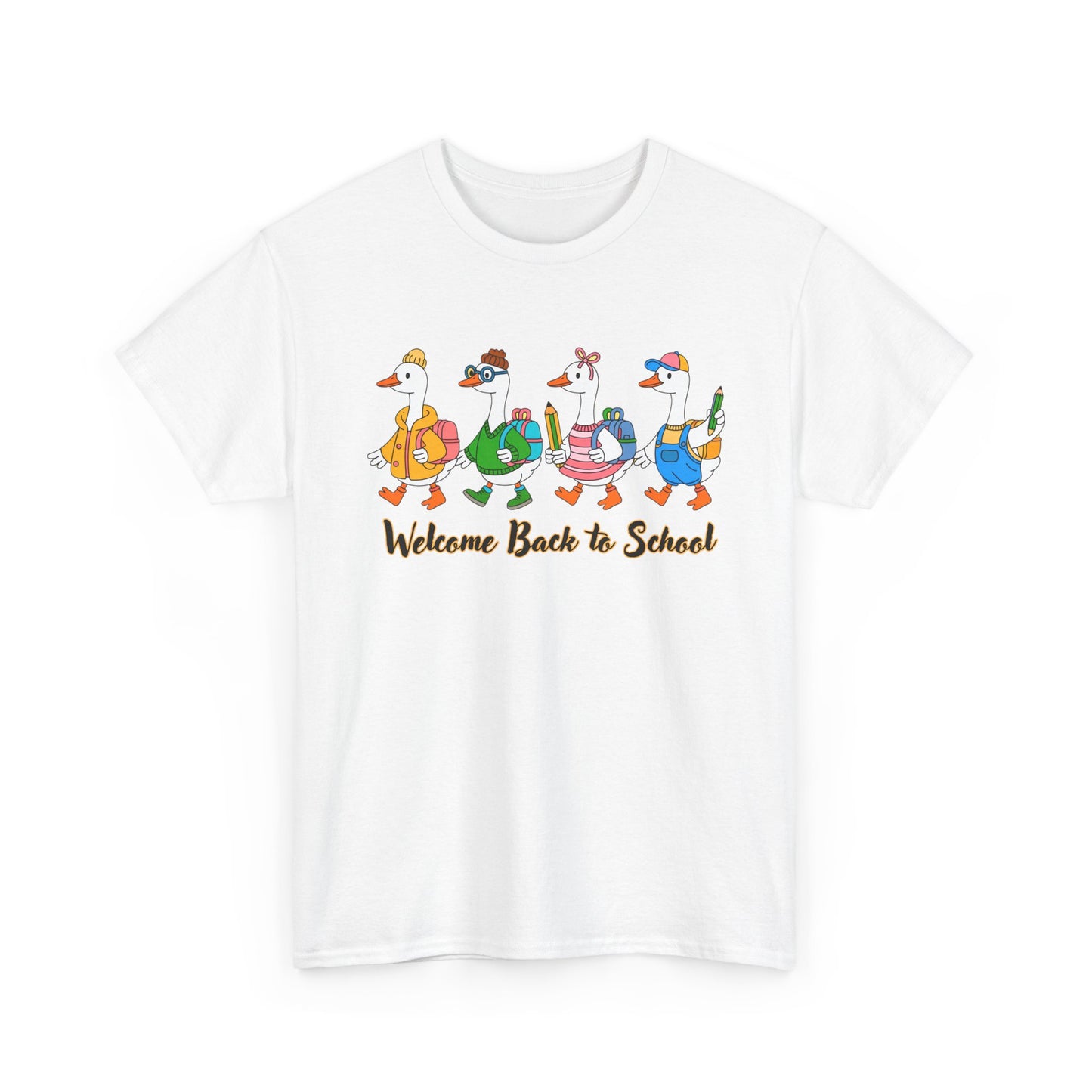 Welcome Back to School Ducks Tee - Gildan Heavy Cotton