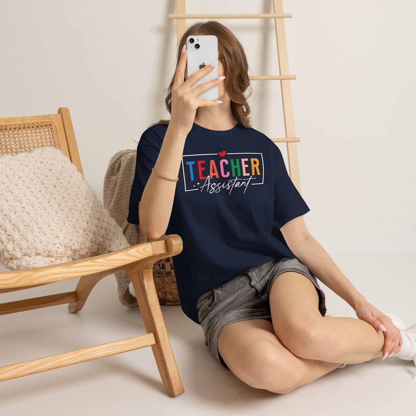 Teacher Assistant Colorful Dark Tee — Gildan Heavy Cotton