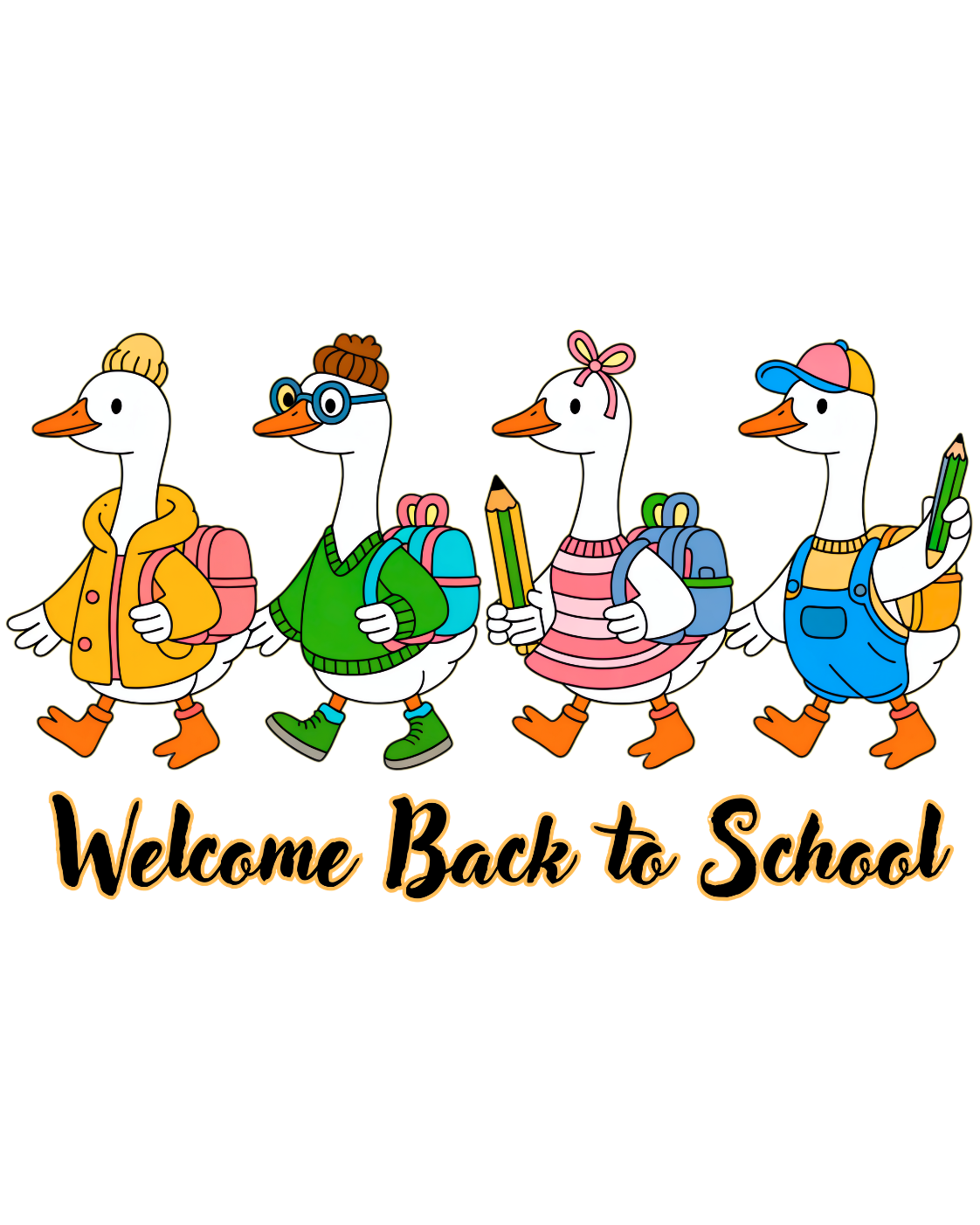 Welcome Back to School Ducks Tee - Comfort Colors