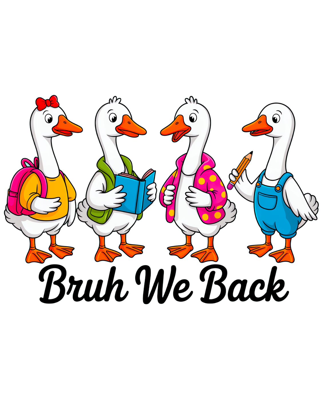 Bruh We Back Geese Tee - Gildan Heavy Cotton