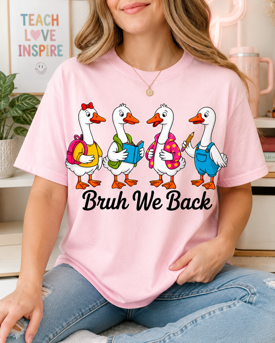 Bruh We Back Geese Tee - Gildan Heavy Cotton