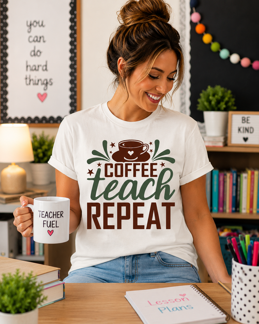 Teacher Coffee Tee — Gildan Heavy Cotton