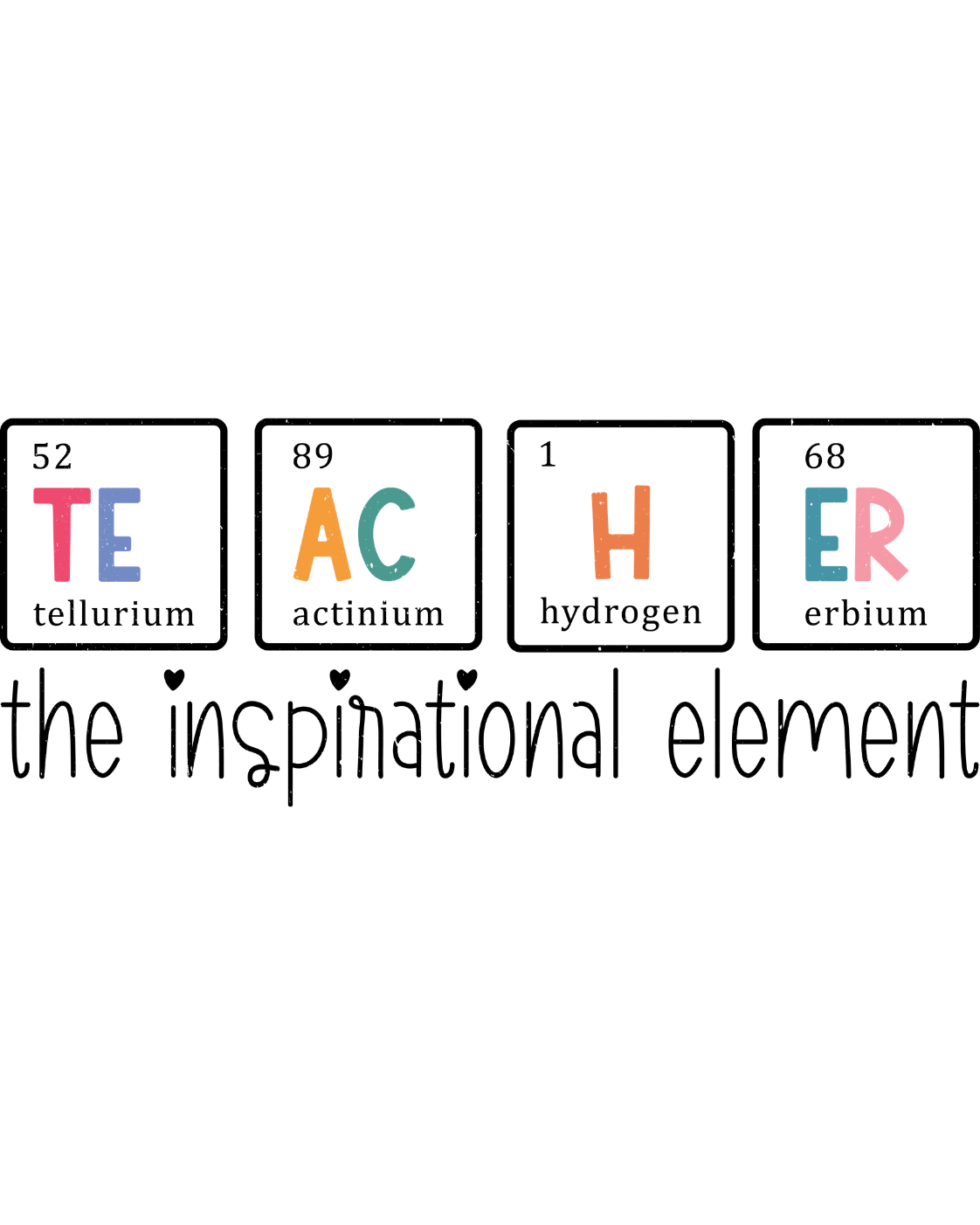 Teacher Element Graphic Tee - Gildan Heavy Cotton