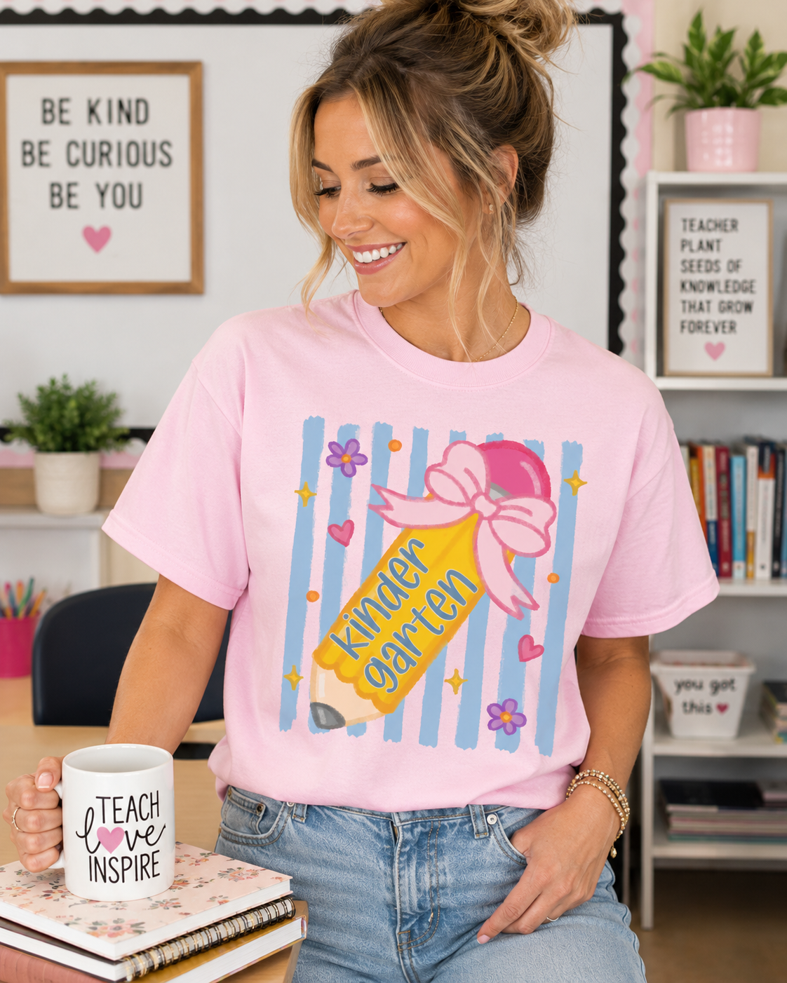Kindergarten Pencil Tee - Gildan Heavy Cotton