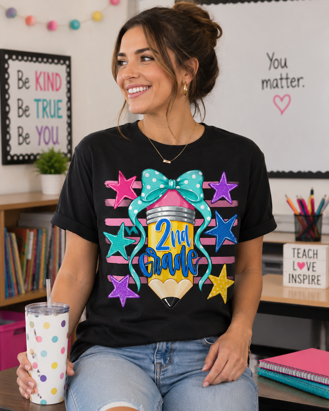 2nd Grade Pencil Tee - Gildan Heavy Cotton