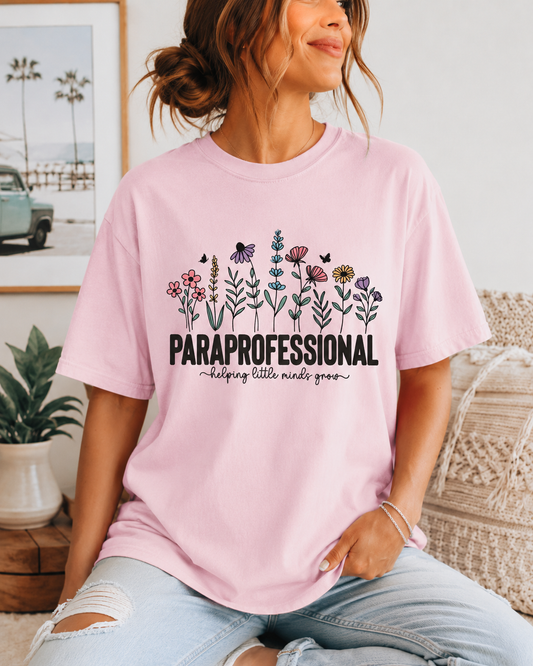 Paraprofessional Floral T‑Shirt - Comfort Colors