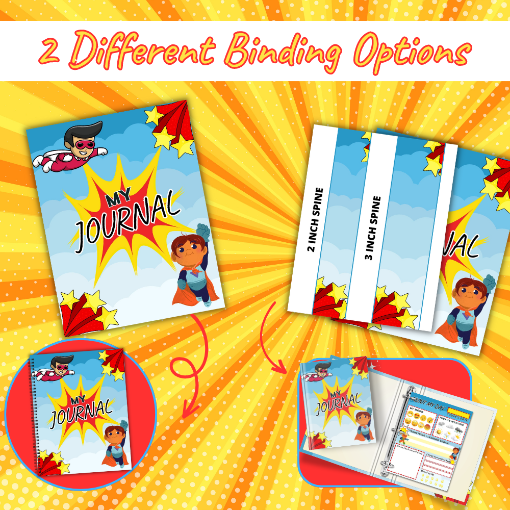 Super Hero Kids Journal | Printable Activity & Reflection Workbook for Kids