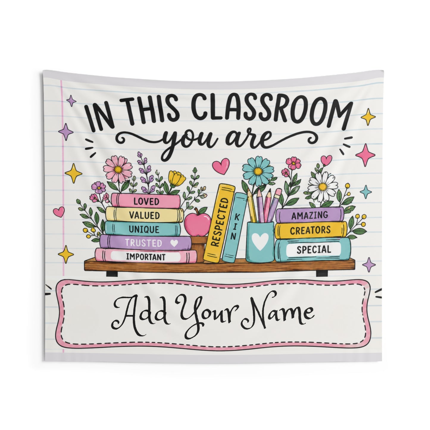 Personalized "In This Classroom" Wall Tapestry
