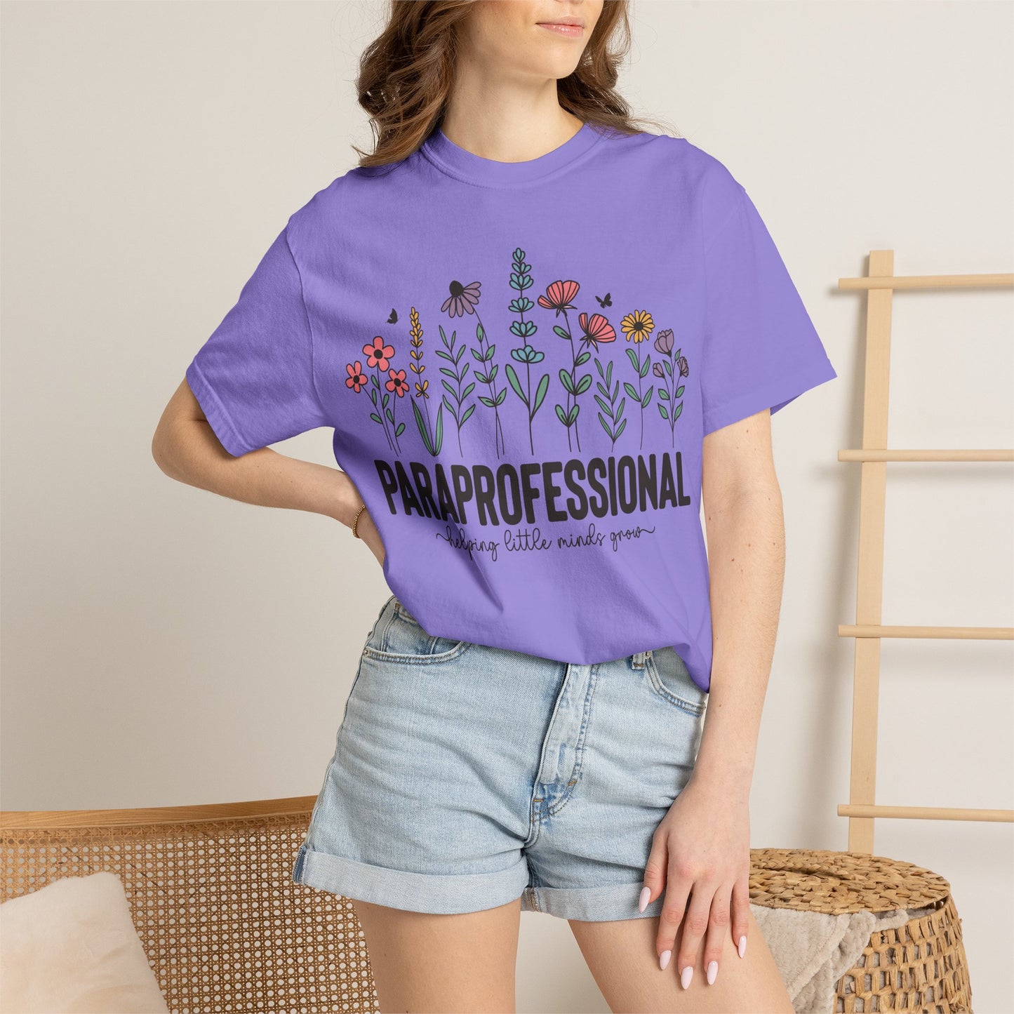 Paraprofessional Floral T‑Shirt - Comfort Colors