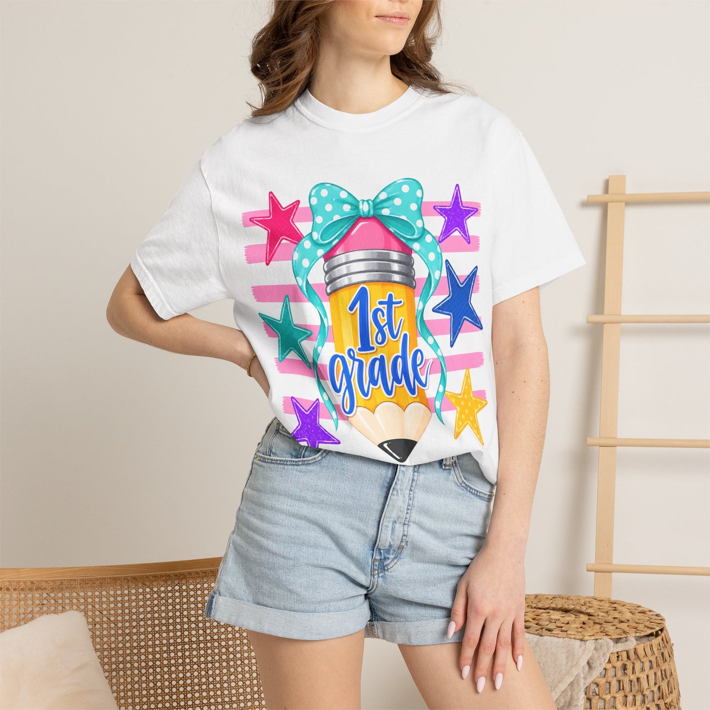 1st Grade Pencil Tee - Comfort Colors