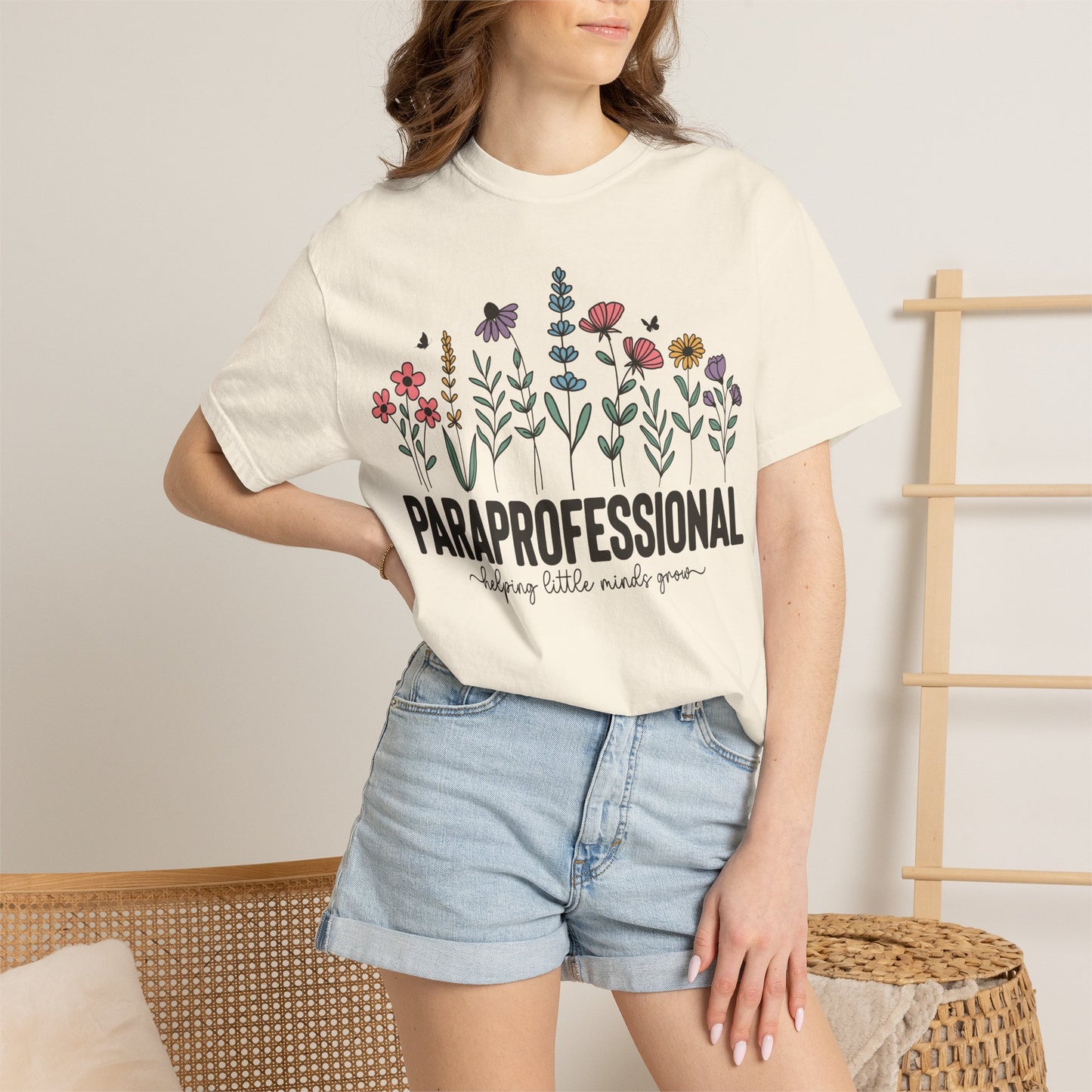 Paraprofessional Floral T‑Shirt - Comfort Colors