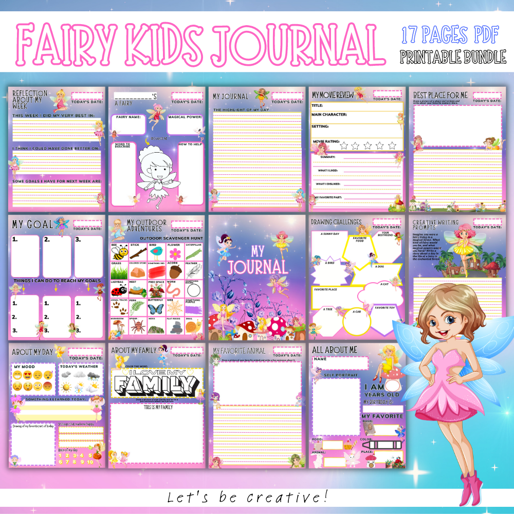 Fairy Kids Journal – Magical Printable Activity Journal for Kids
