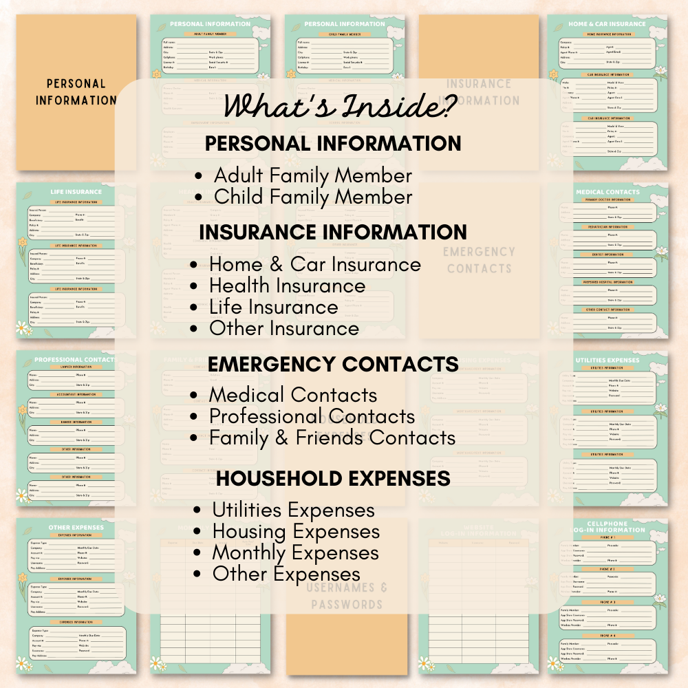 Emergency Planner – Digital Download