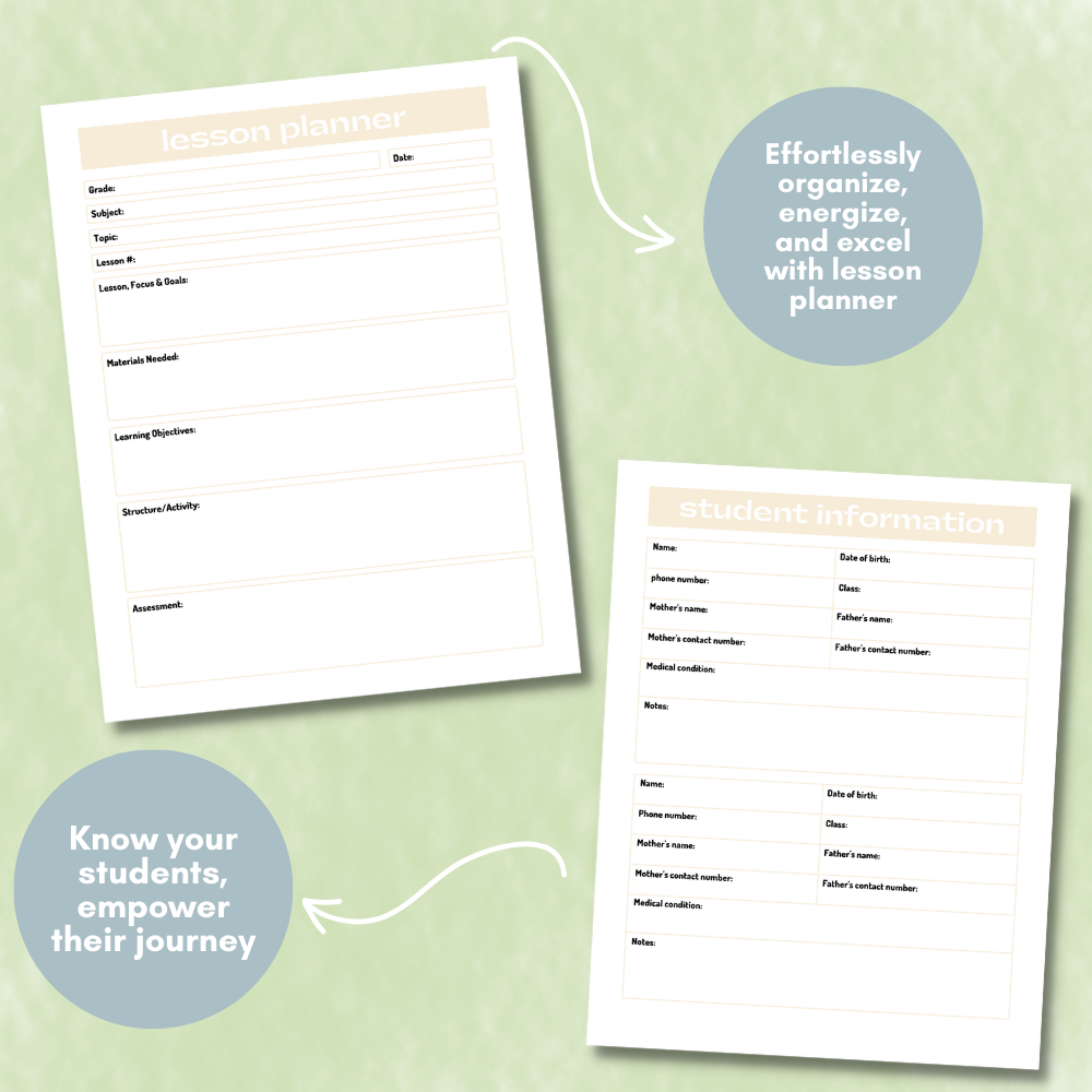 Teacher’s Planner | Printable Teacher Organization Binder