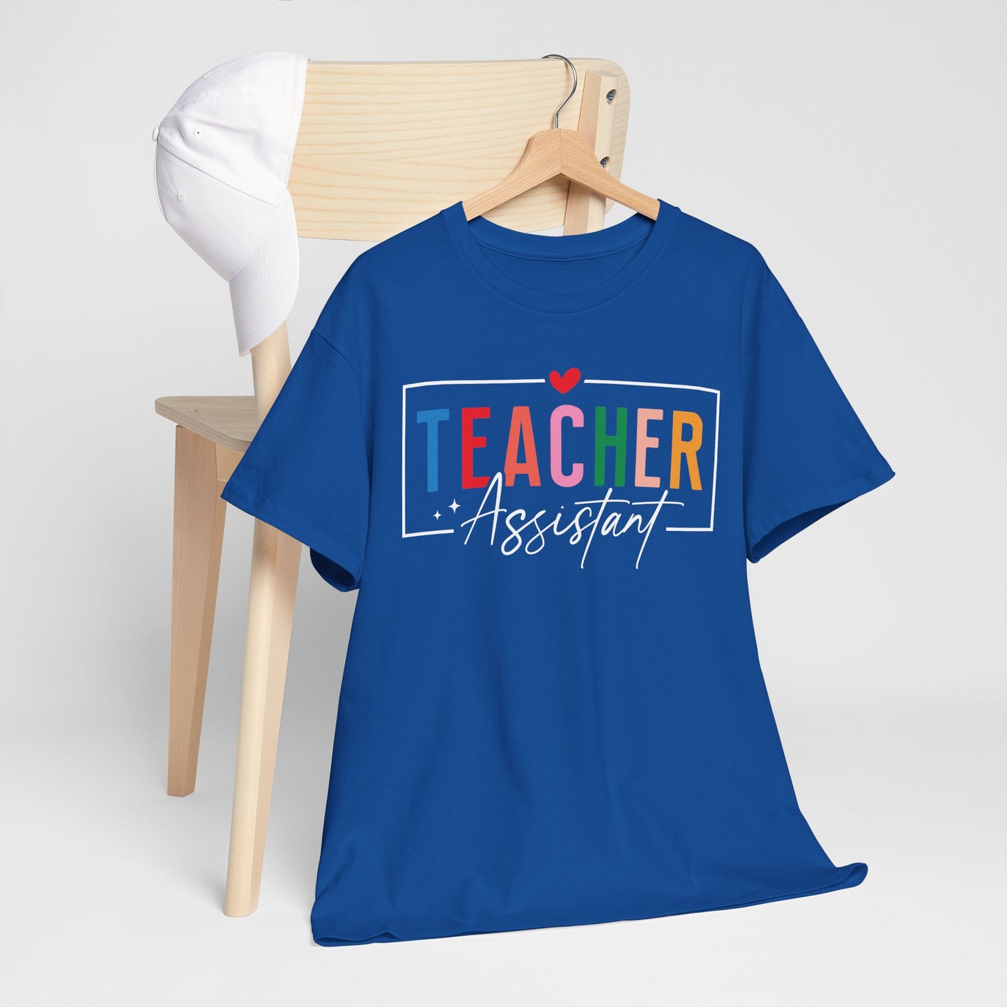 Teacher Assistant Colorful Dark Tee — Gildan Heavy Cotton