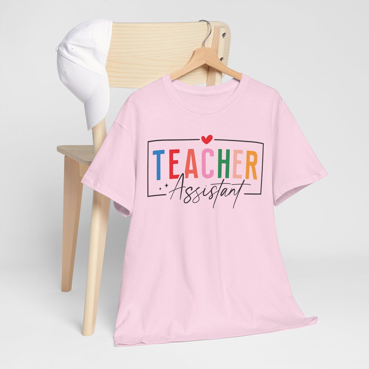 Teacher Assistant Colorful Light Tee — Gildan Heavy Cotton