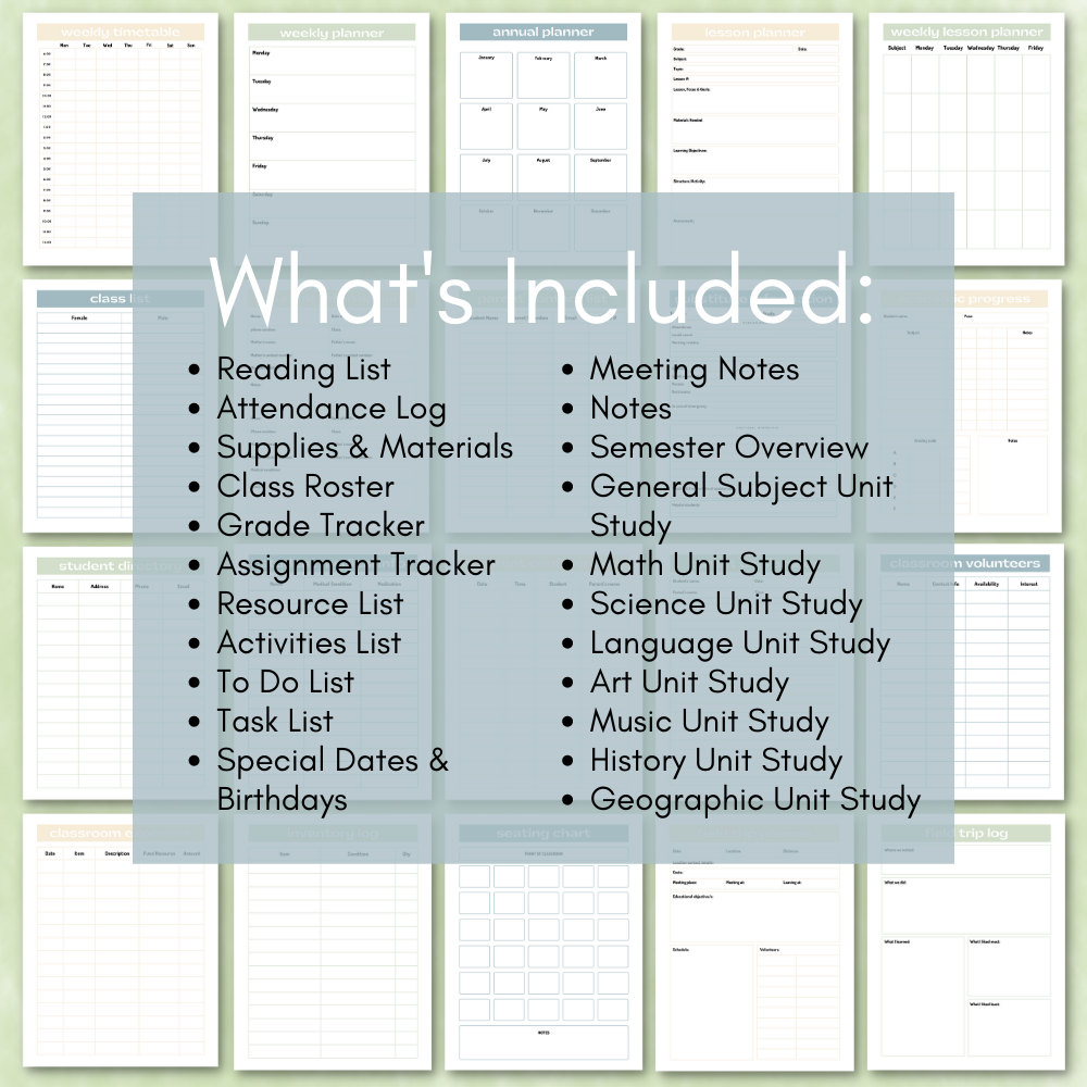 Teacher’s Planner | Printable Teacher Organization Binder