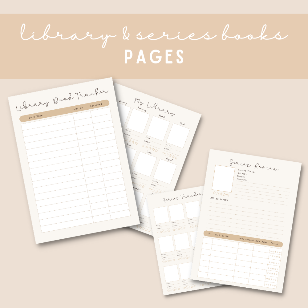 Beige Reading Planner – Digital Download