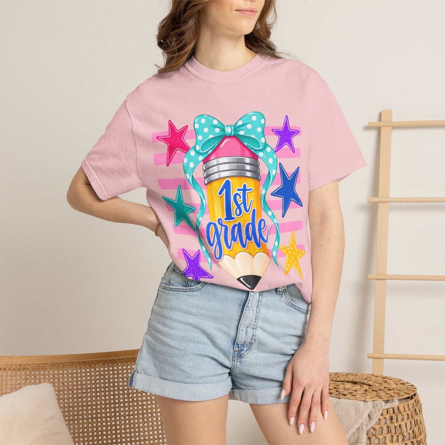 1st Grade Pencil Tee - Comfort Colors