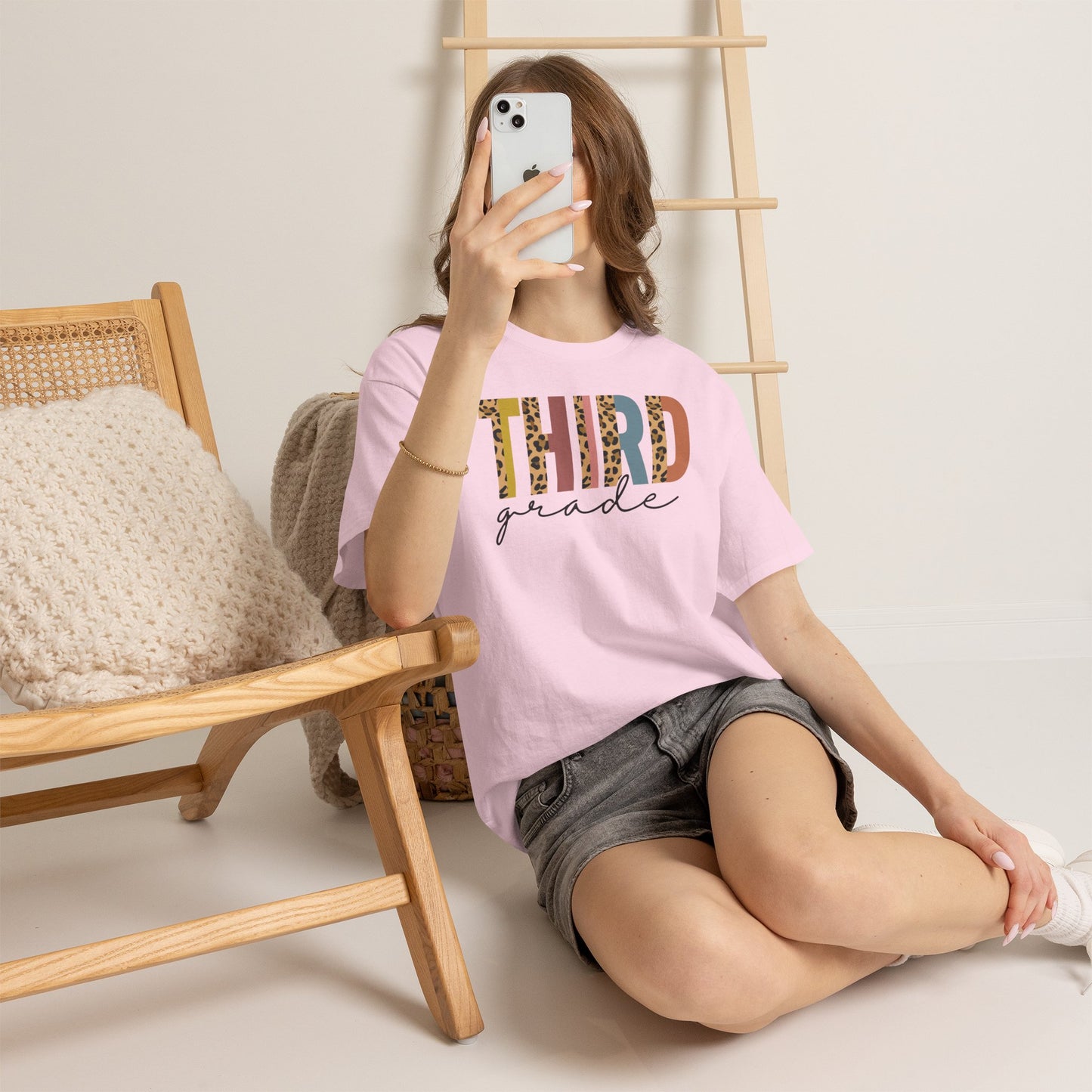 Third Grade Leopard Tee - Gildan Heavy Cotton