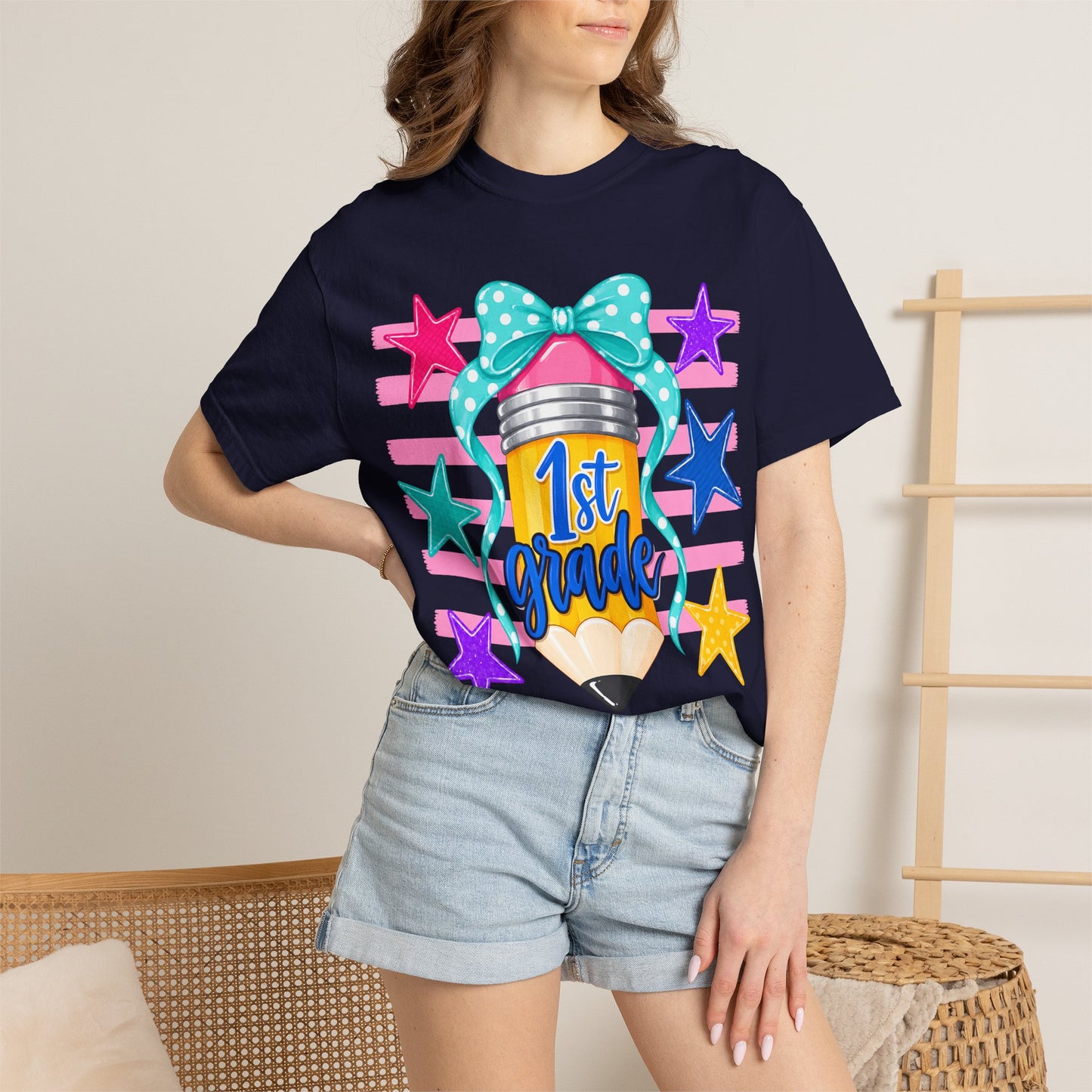 1st Grade Pencil Tee - Comfort Colors