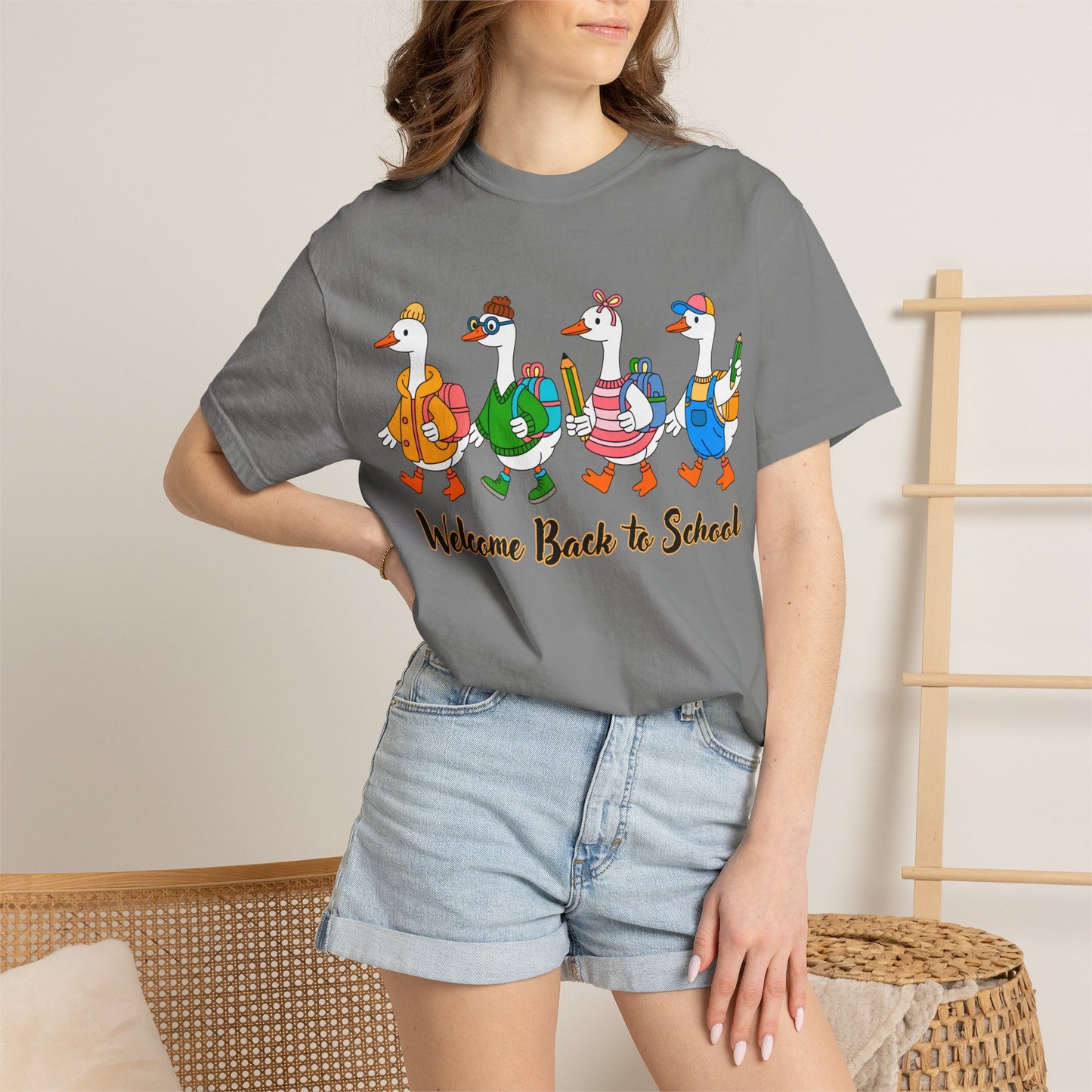 Welcome Back to School Ducks Tee - Comfort Colors