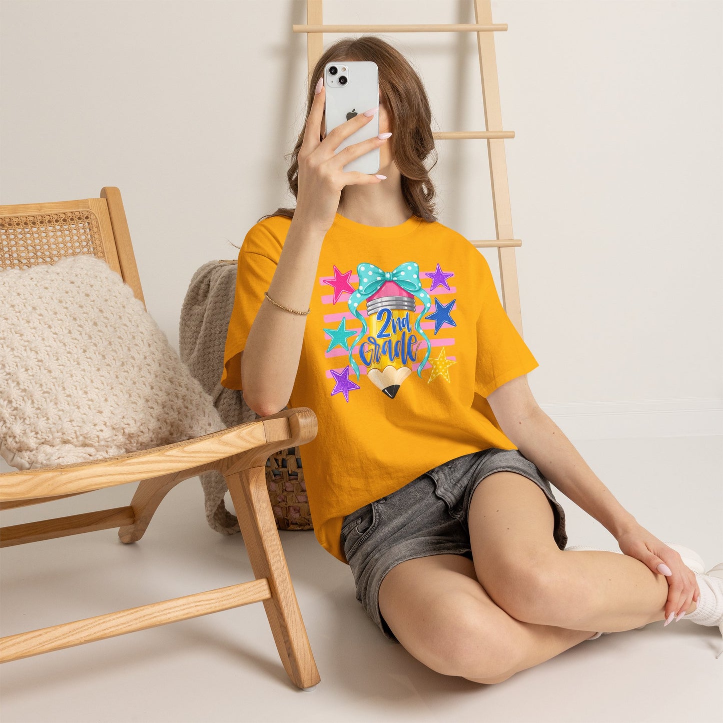 2nd Grade Pencil Tee - Gildan Heavy Cotton