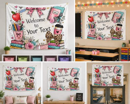 "Welcome to" Personalized Wall Tapestry